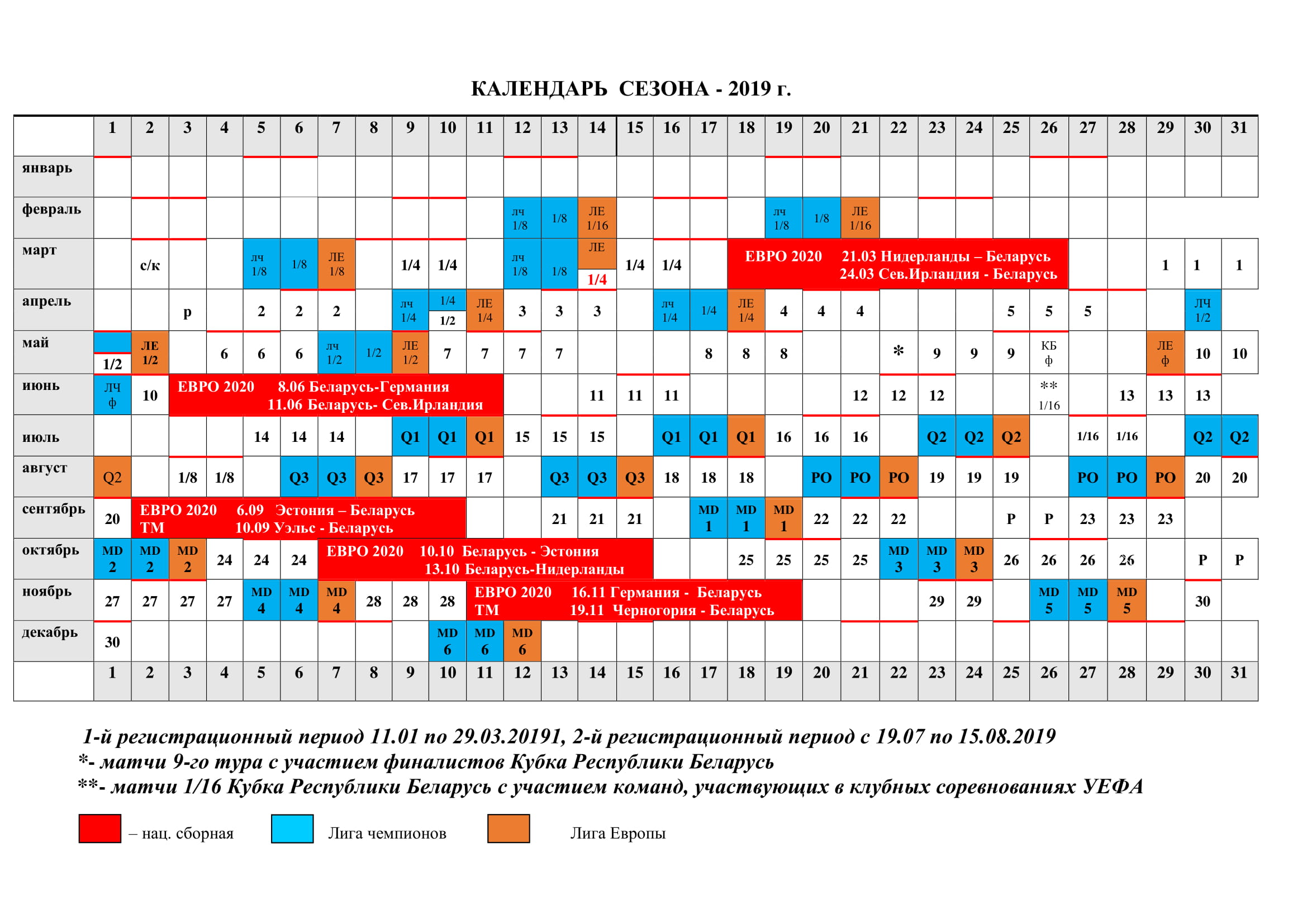 Таблица календарь первая лига